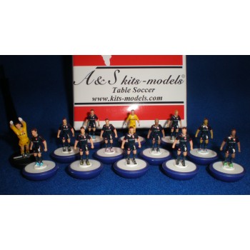 Subbuteo Andrew Table Soccer Olympiacos 2013-2014 Champions League away kit on Lightweight Bases 